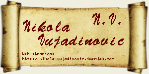 Nikola Vujadinović vizit kartica